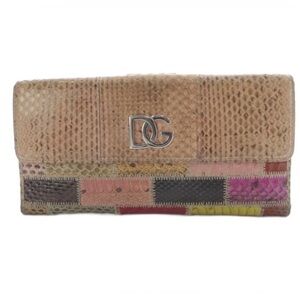 Dolce & Gabbana Multicolor Python Flap Wallet w/ box